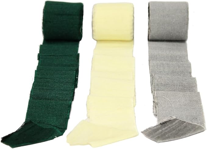 Knitsilk Dupioni Satin Ribbon Green and Brown