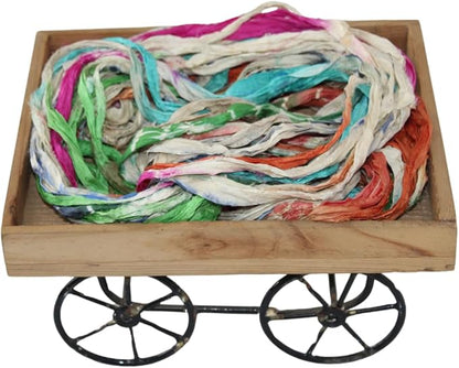 Knitsilk Recycled Shibori Sari Silk Ribbon Yarn-Multicolor