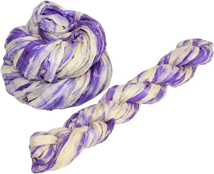 Knitsilk Recycled Shibori Sari Silk Ribbon Yarn-Purple