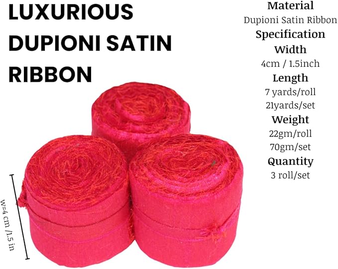 Knitsilk Dupioni Satin Ribbon, Pink