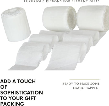 Knitsilk Dupioni Satin Ribbon, White