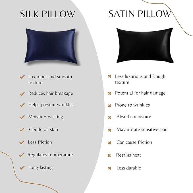 Knitsilk silk pillowcase, Navy blue