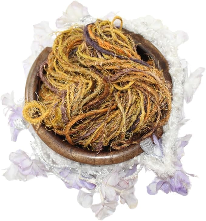 Knitsilk linen yarn, Mustard