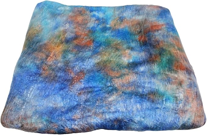 Knitsilk Silk fiber yarn, Blue and Brown