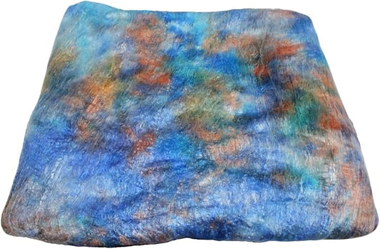 Knitsilk Silk fiber yarn, Blue and Brown