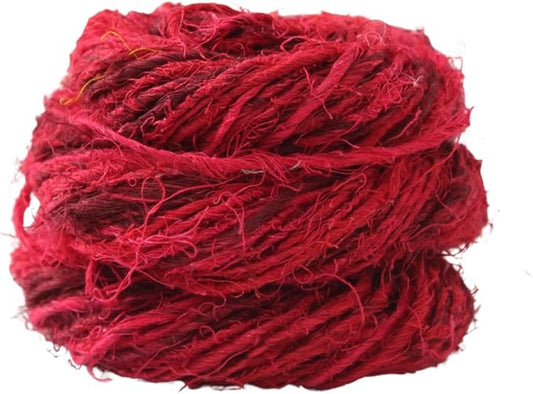 Knitsilk linen yarn, Red