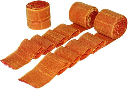 Knitsilk Dupioni Satin Ribbon, Off red