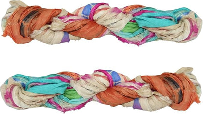 Knitsilk Recycled Shibori Sari Silk Ribbon Yarn-Multicolor