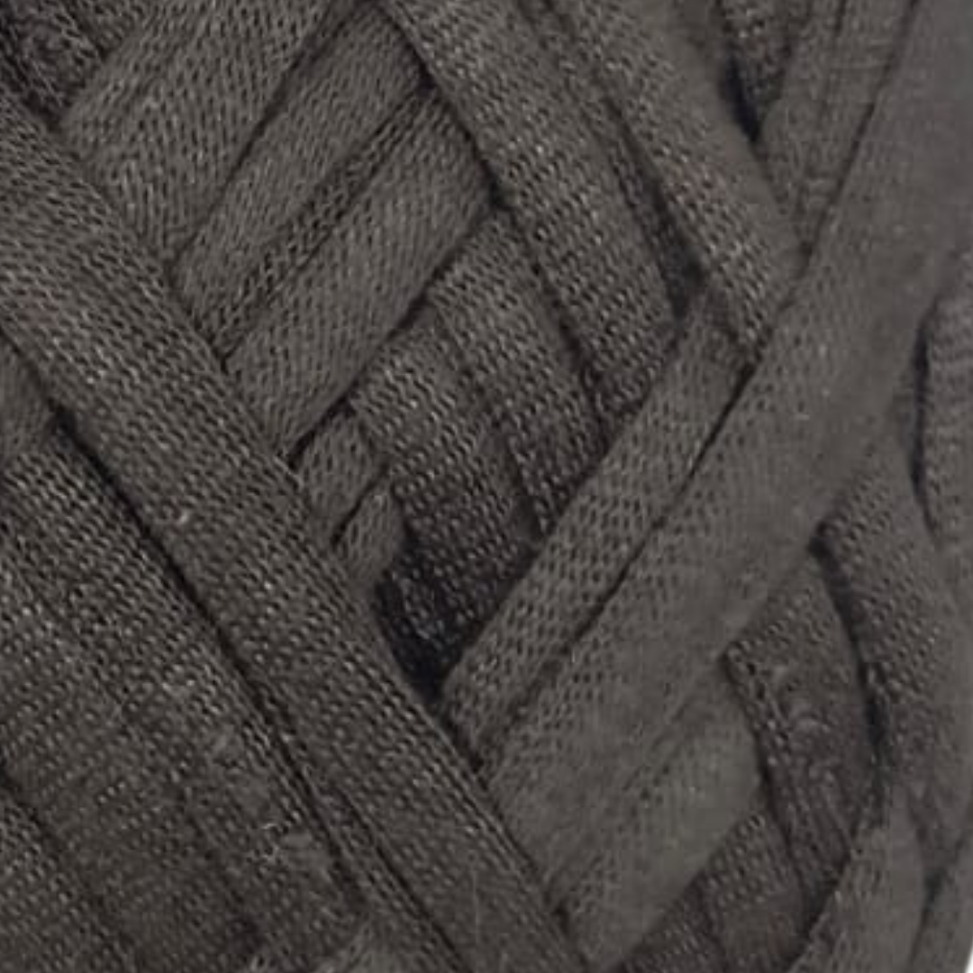 Knitsilk Flexi T-Shirt Yarn – 450g Super Chunky Recycled Cotton Blend – Vibrant Colors – Soft, Durable, Eco-Friendly Bulky Yarn for Knitting, Crochet, Macramé & DIY Crafts, Charcoal grey