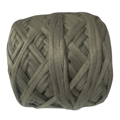 Knitsilk Flexi T-Shirt Yarn – 450g Super Chunky Recycled Cotton Blend – Vibrant Colors – Soft, Durable, Eco-Friendly Bulky Yarn for Knitting, Crochet, Macramé & DIY Crafts, Moss green