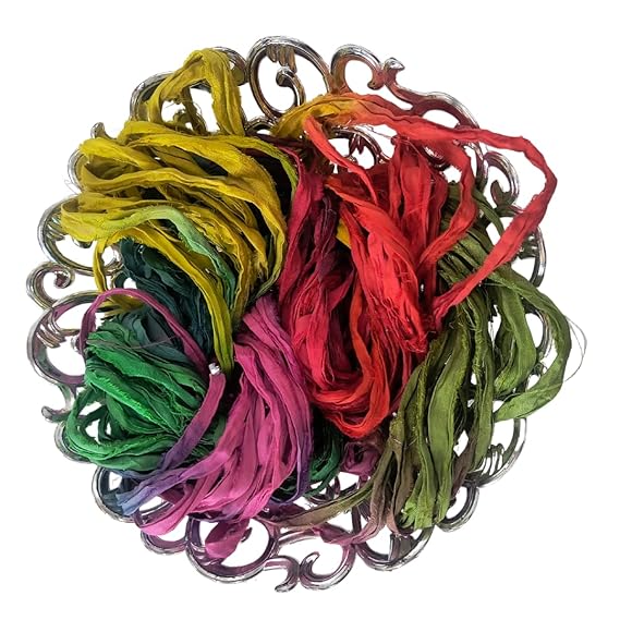 Knitsilk recycled sari silk ribbon yarn - Multicolor