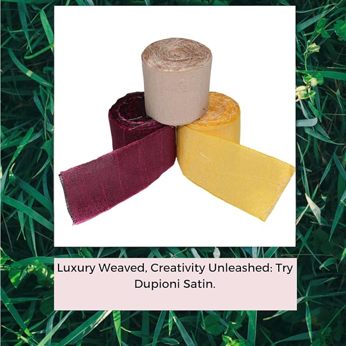 Knitsilk Dupioni Satin Ribbon Magenta and Yellow