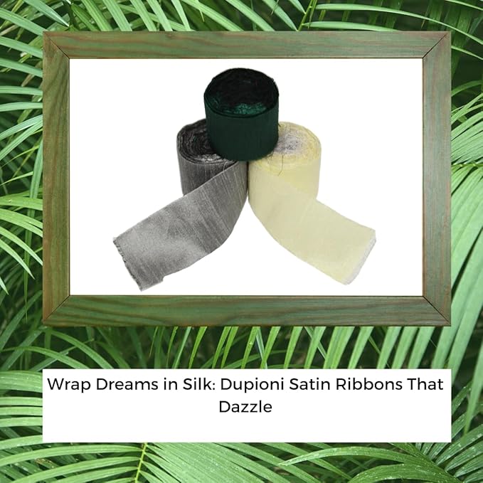 Knitsilk Dupioni Satin Ribbon Green and Brown