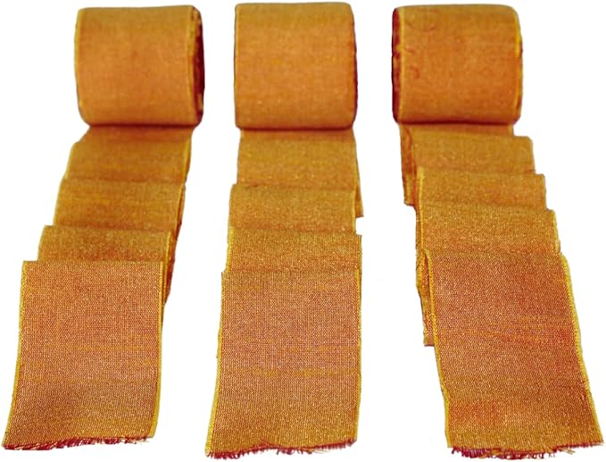 Knitsilk Dupioni Satin Ribbon, Off red