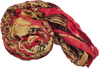 Knitsilk Recycled Sari Silk and chiffon ribbon yarn-Multicolor