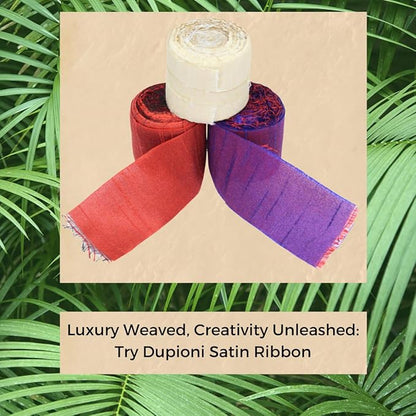 Knitsilk Dupioni Satin Ribbon Purple and Red