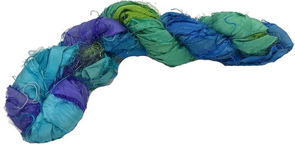 Knitsilk recycled sari silk ribbon yarn — Chrysanthemum 