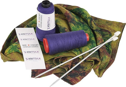 Knitsilk 8 ply silk viscose yarn,Purple