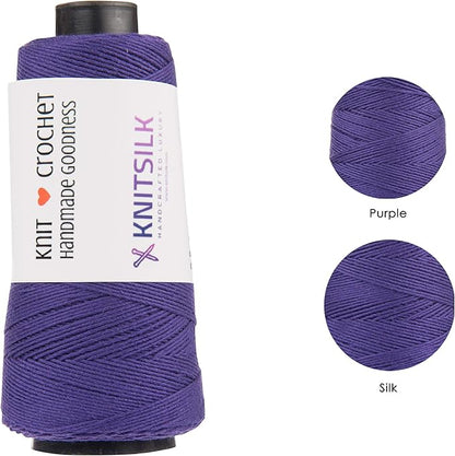 Knitsilk 8 ply silk viscose yarn,Purple