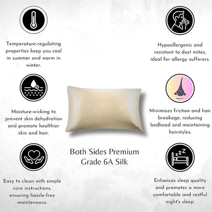 Knitsilk silk pillowcase, cream