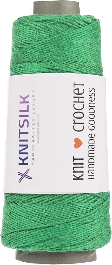 Knitsilk 8 ply silk viscose yarn,Green