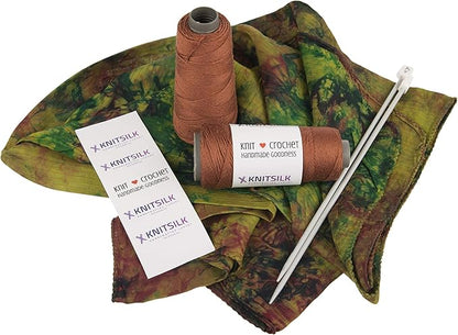 Knitsilk 8 ply silk viscose yarn,Brown