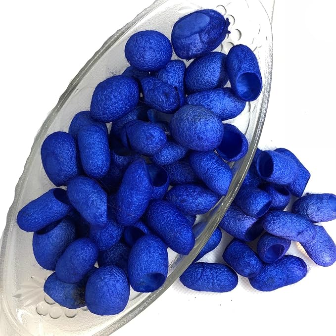 knitsilk silk cocoons,Royal blue