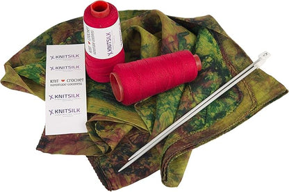 Knitsilk 8 ply silk viscose yarn,Red