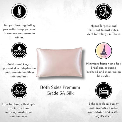 Knitsilk silk pillowcase, pink