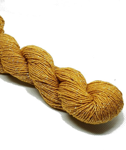 Knitsilk Sparkle Silk Yarn,Mustard