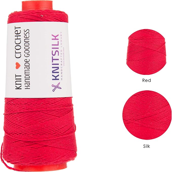 Knitsilk 8 ply silk viscose yarn,Red