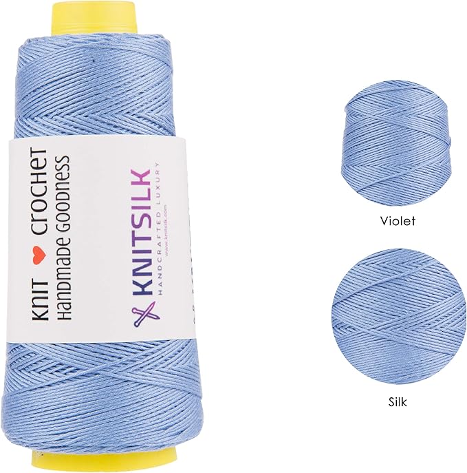 Knitsilk 8 ply silk viscose yarn,Violet