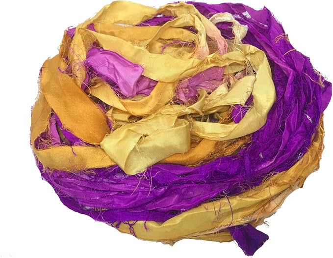 Knitsilk recycled sari silk ribbon yarn — Radiance