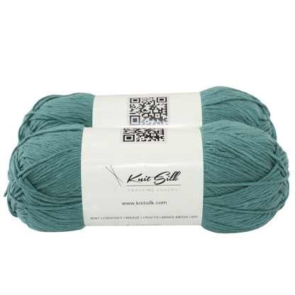 Knitsilk Soft Cotton Knitting Yarn – 100% Cotton | 2 X 100g (Approx. 200+ Yard