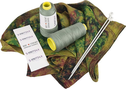 Knitsilk 8 ply silk viscose yarn,Olive