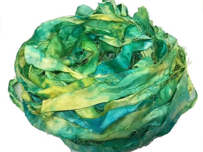 Knitsilk recycled sari silk ribbon yarn — Green Ninja