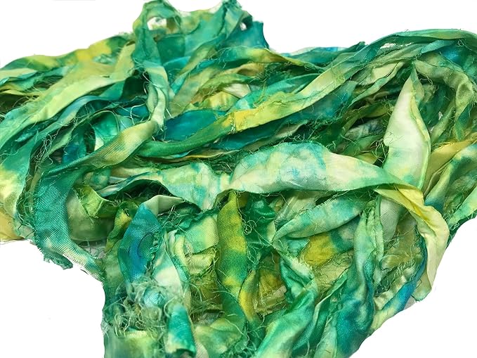 Knitsilk recycled sari silk ribbon yarn — Green Ninja
