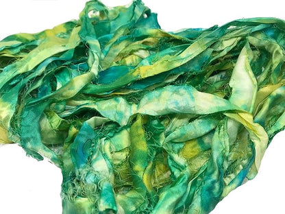 Knitsilk recycled sari silk ribbon yarn — Green Ninja