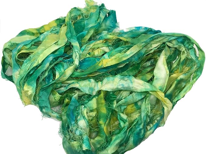 Knitsilk recycled sari silk ribbon yarn — Green Ninja