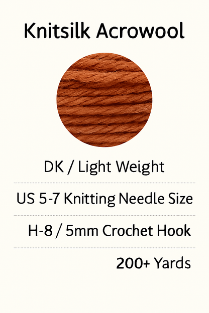 Knitsilk Acrowool – Premium Acrylic Yarn, 4 Ply (4 X 8nm), 100g Ball (200 YARDS+), Wool-Like Softness, Solid Colors, Ideal for Knitting & Crochet | Green