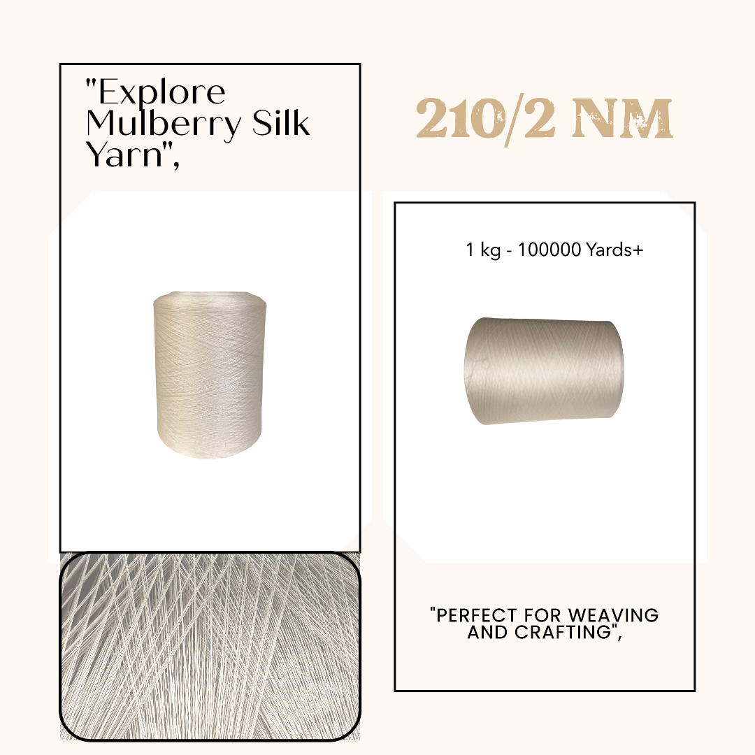 Knitsilk Mulberry combed spun silk yarn 210/2nm 1 kg for weaving