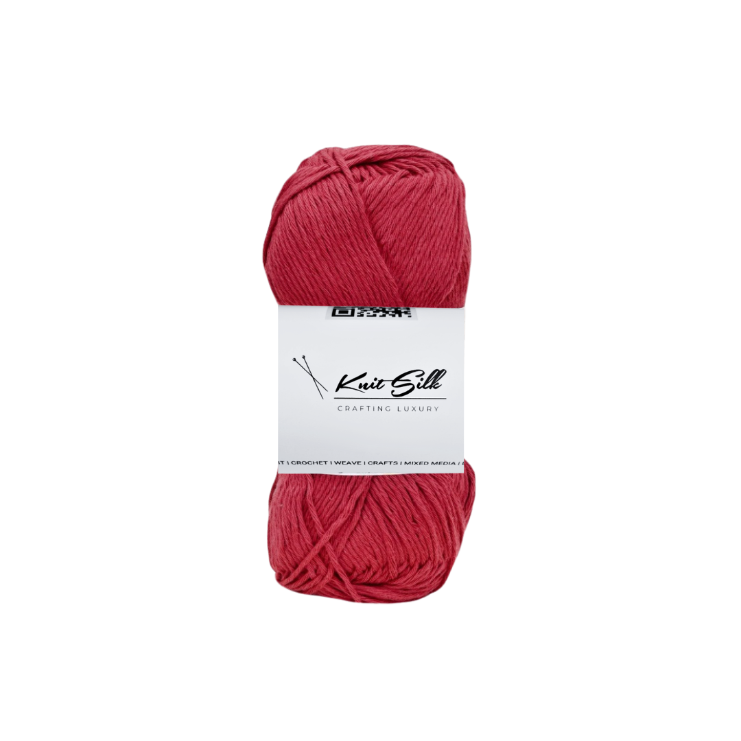 Knitsilk Soft Cotton Knitting Yarn – 100% Cotton | 2 X 100g (Approx. 200+ Yards)