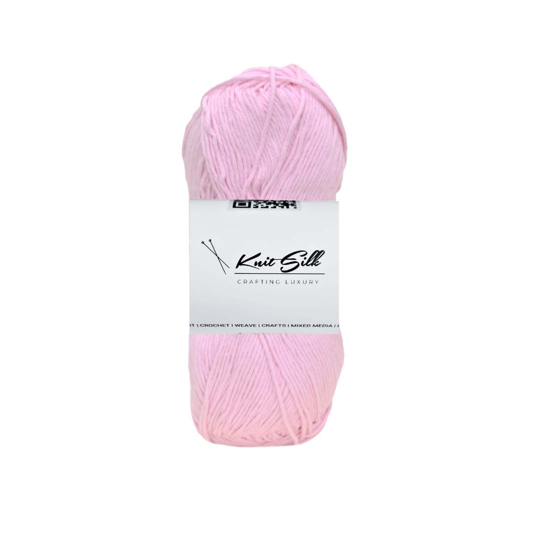 Knitsilk Soft Cotton Knitting Yarn – 100% Cotton | 2 X 100g (Approx. 200+ Yards)