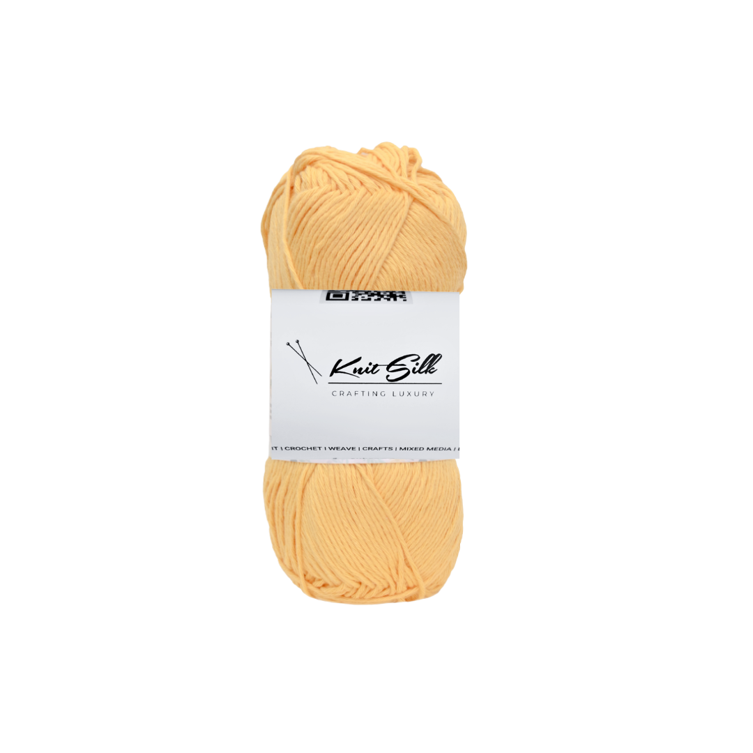 Knitsilk Soft Cotton Knitting Yarn – 100% Cotton | 2 X 100g (Approx. 200+ Yards)