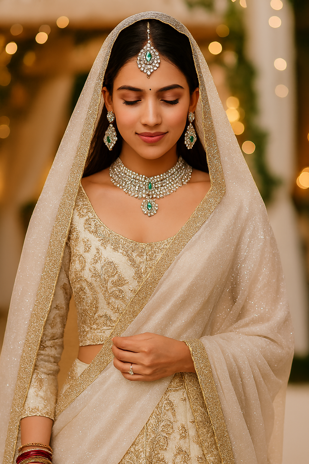 Knitsilk 100% Mulberry Glitter Silk Georgette – 44" Width – Lightweight Sparkle Fabric for Fashion & Bridal | 2.5 MTR |