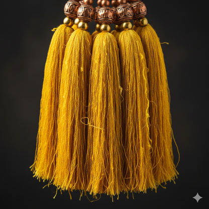 Knitsilk Premium Recycled Sari Silk Yarn – Yellow Color (100 Grams)