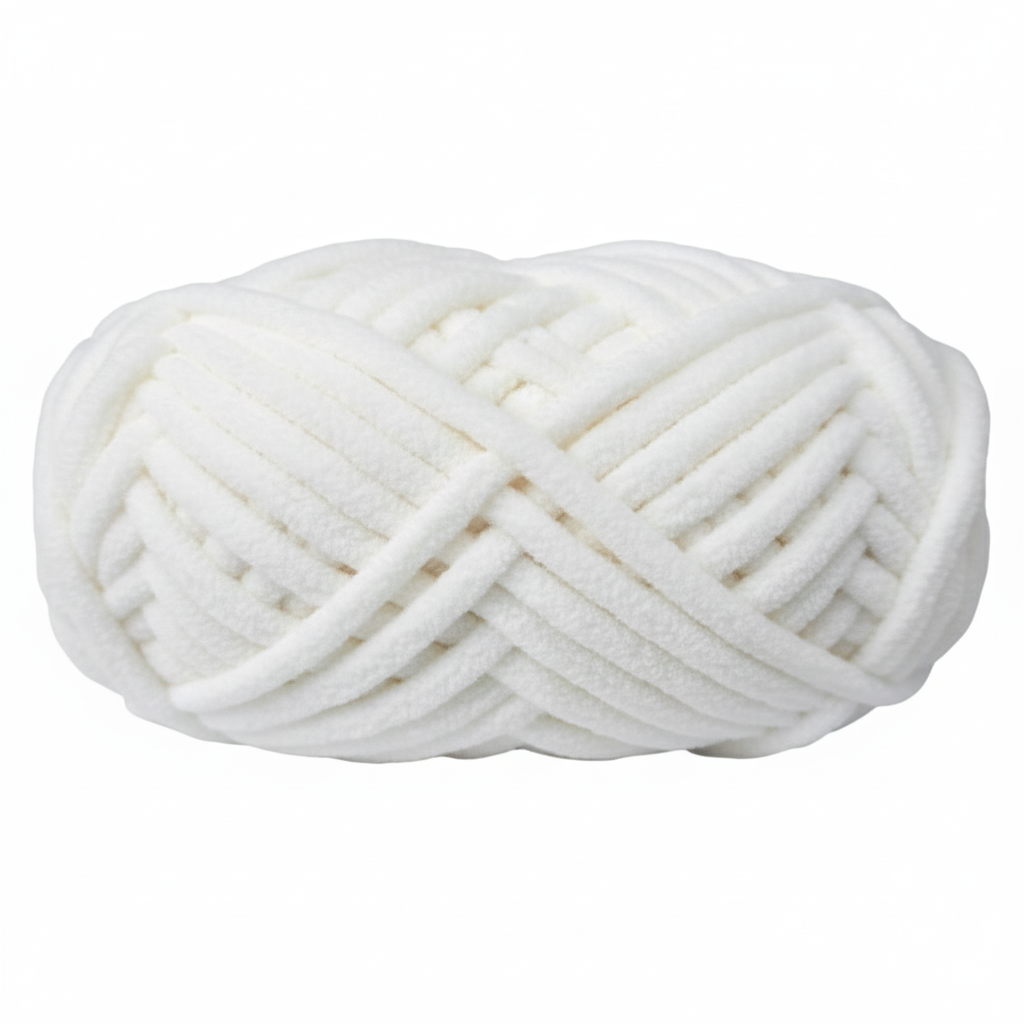 Knitsilk Baby Soft Blankie Wool Yarn |  Natural, Ultra-Soft Wool for Premium Baby Blankets, Cozy Throws & Quick Projects | 100 grams | White