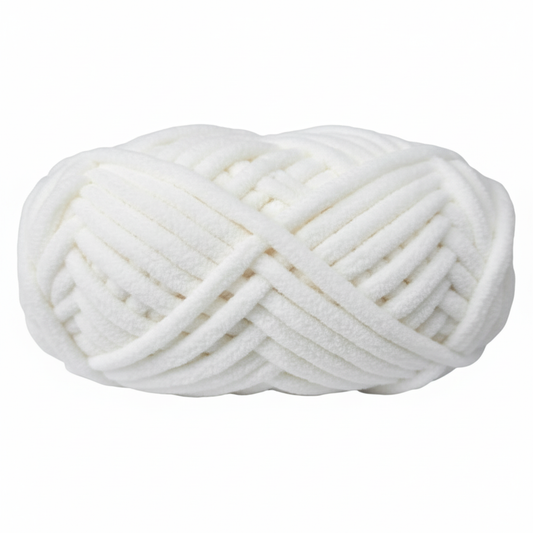 Knitsilk Baby Soft Blankie Wool Yarn |  Natural, Ultra-Soft Wool for Premium Baby Blankets, Cozy Throws & Quick Projects | 100 grams | White