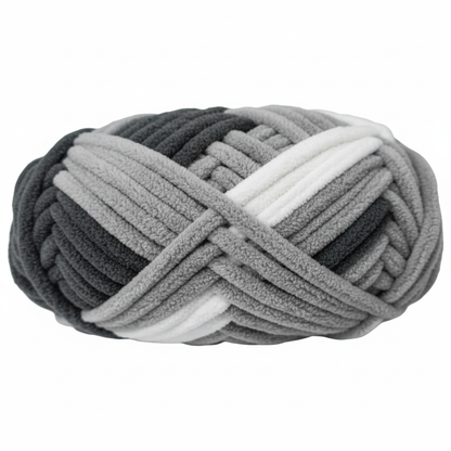 Knitsilk Baby Soft Blankie Wool Yarn |  Natural, Ultra-Soft Wool for Premium Baby Blankets, Cozy Throws & Quick Projects | 100 grams | Grey White