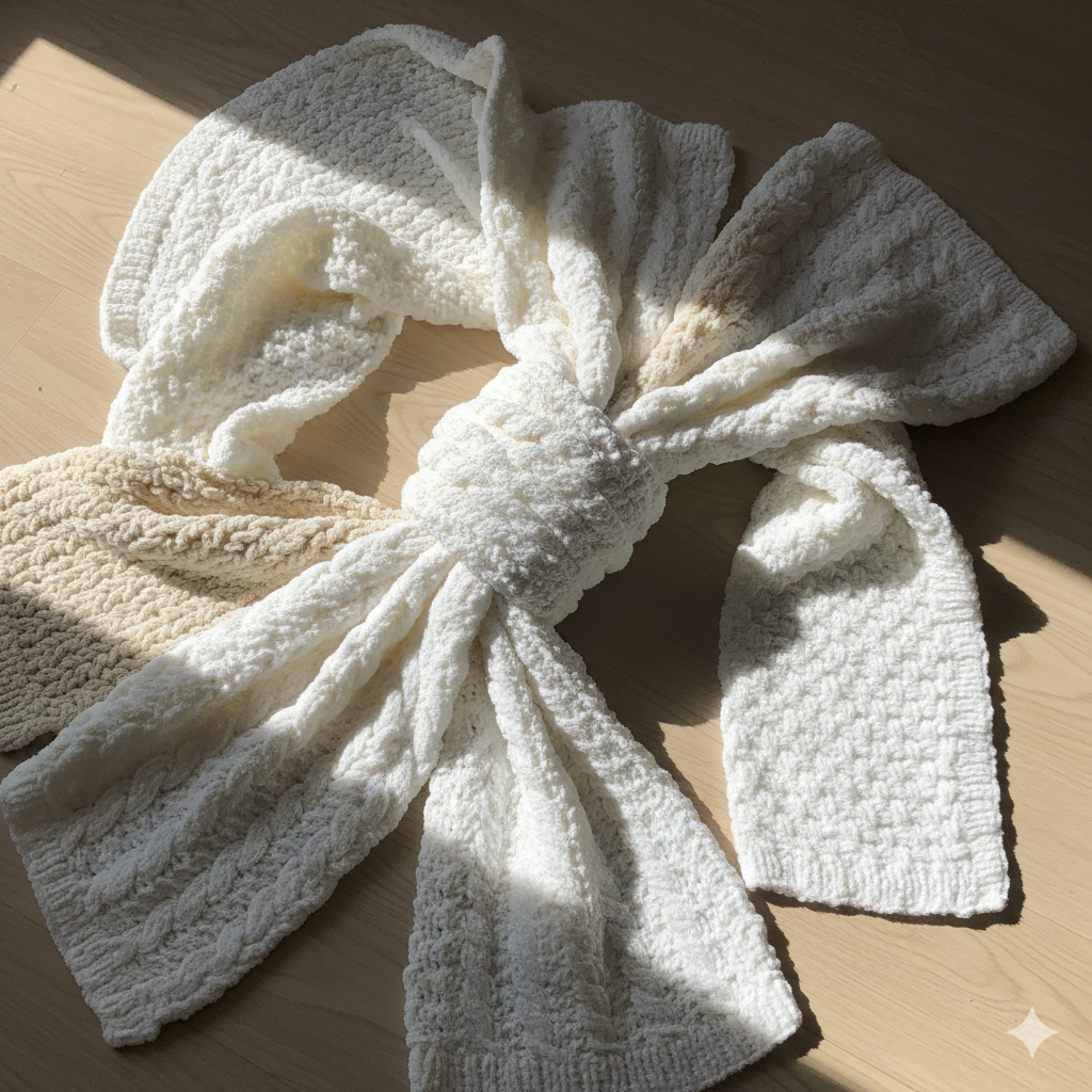 Knitsilk Baby Soft Blankie Wool Yarn |  Natural, Ultra-Soft Wool for Premium Baby Blankets, Cozy Throws & Quick Projects | 100 grams | White